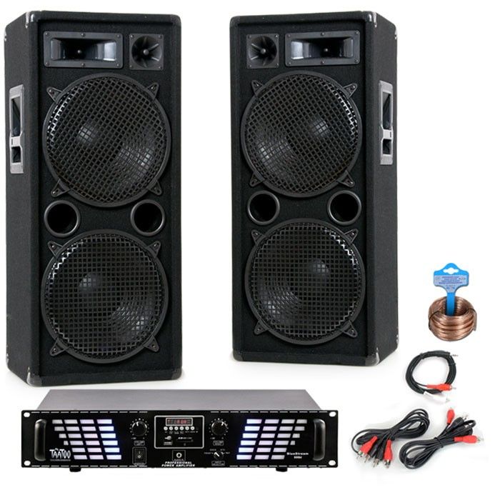 3000W Musikanlage Party PA Boxen Lautsprecher Endstufe  USB