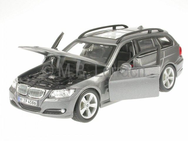 BMW e91 3er Touring grau Modellauto Bburago 124