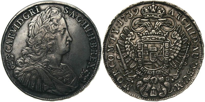 B158 Haus Habsburg Taler 1739 Kremnitz KARL VI., 1711   1740