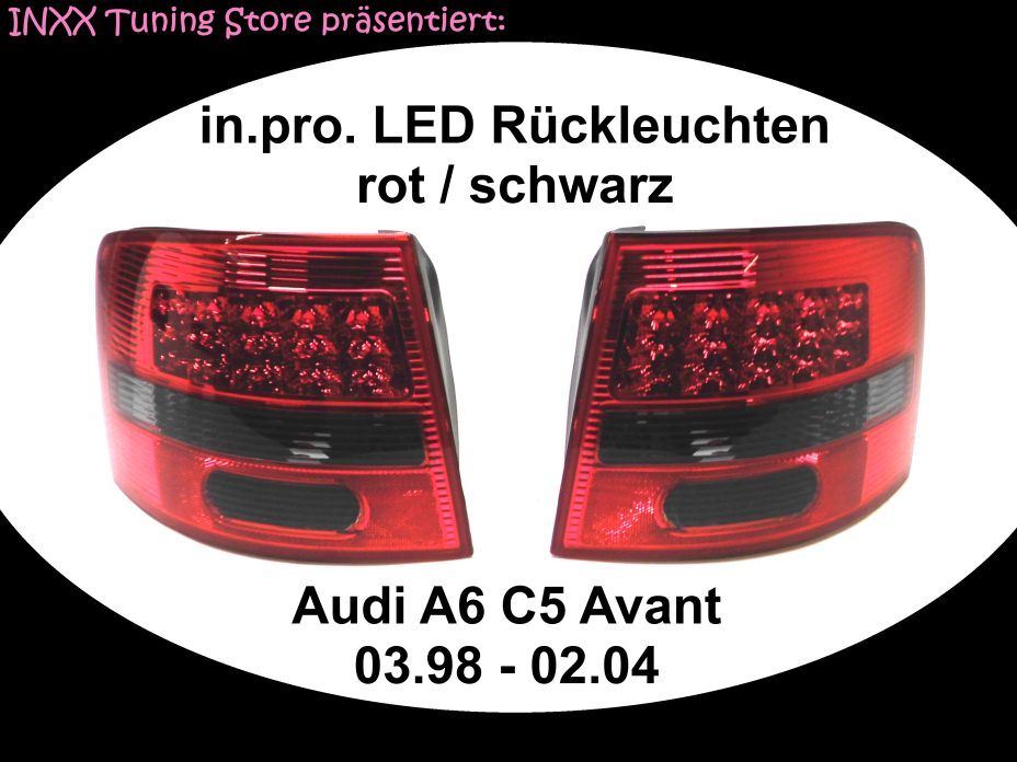 In Pro Led Rückleuchten Rot Schwarz Audi A6 Avant Typ C5 03 98 02 04