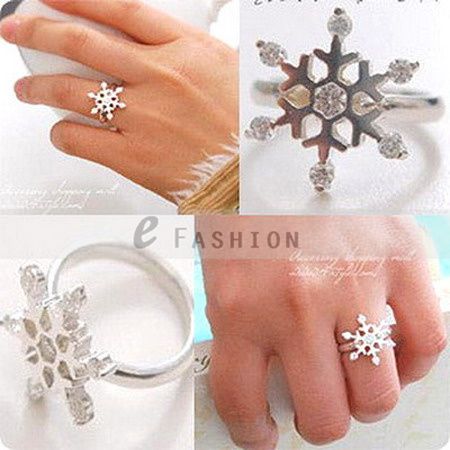 Schneeflocke Style 1 Stück snow Damen Fingerring NEU 102 0106