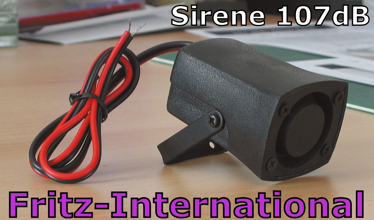 Alarm Piezo Sirene 107dB 12V fuer Alarmanlagen 6 14V Alarmsirene