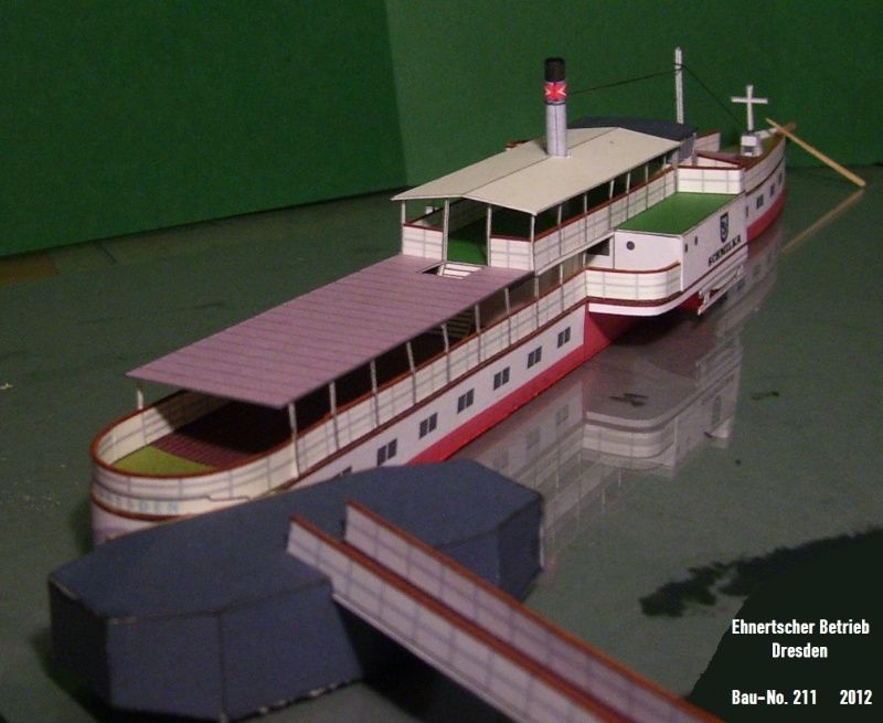 Modell Dampfer Schmilka 1985   Standmodell   der VEB Weiße Flotte