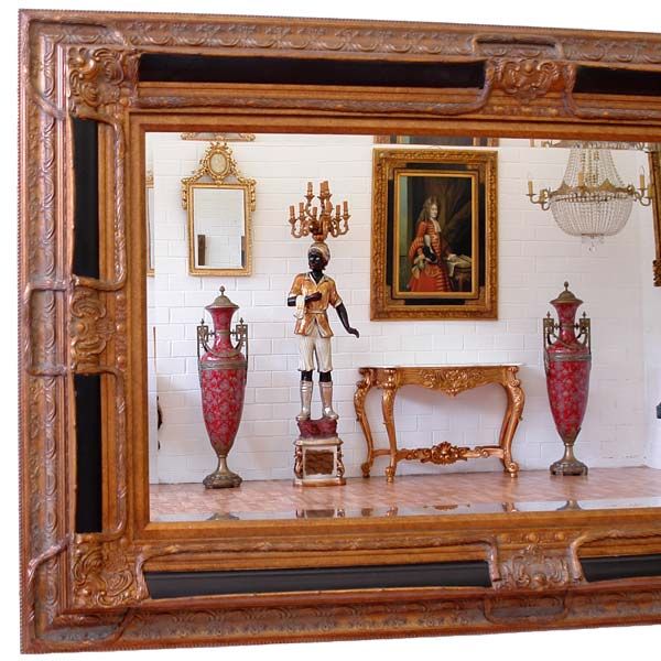 REGENCY WANDSPIEGEL ANTIK GOLD ca.160cm HOLZ RAHMEN SPIEGEL GROSS