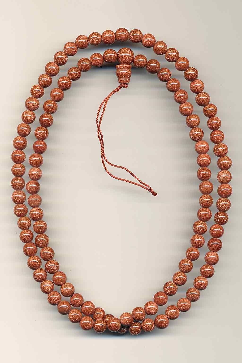 Gebetskette Sunstone Perlenkette Necklette Perle 109b