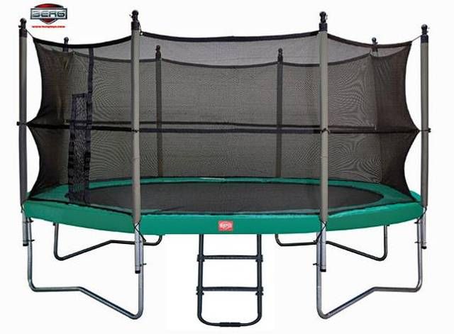 Trampolin Berg Bergtoys Favorit 430 + Sicherheitsnetz + Leiter