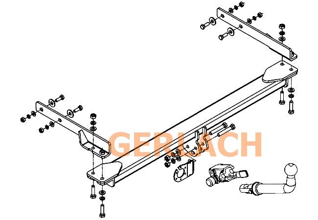 Mercedes 124 W124 85 95 abnehmbar Anhängerkupplung AHK + 7p E Satz