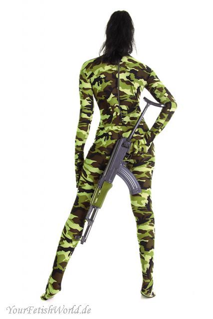 Lycra Ganzanzug Catsuit Overall Camouflage