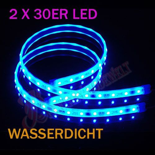 30er blau LED Strip Leiste Kfz Aquarium Leuchte NEU