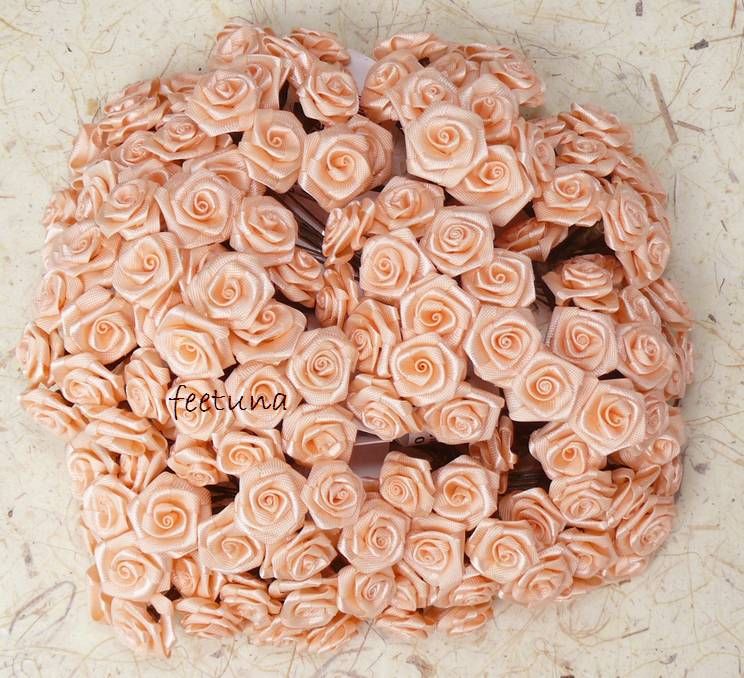 144 Diorröschen Satinröschen Rosen Hochzeit apricot