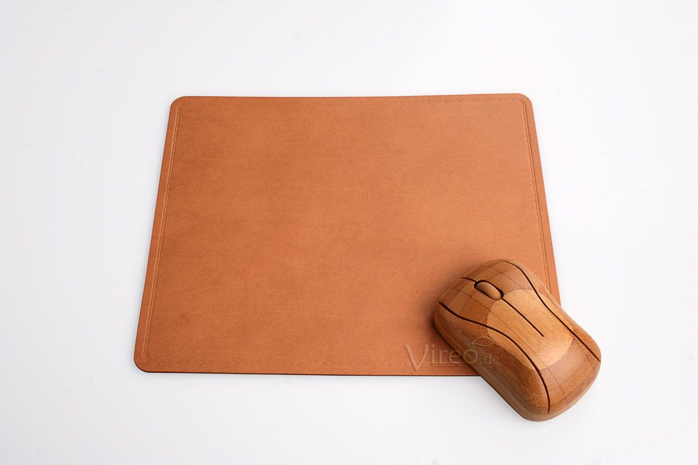 Echtes Leder Mousepad Mauspad recycelt in braun recycelt eco