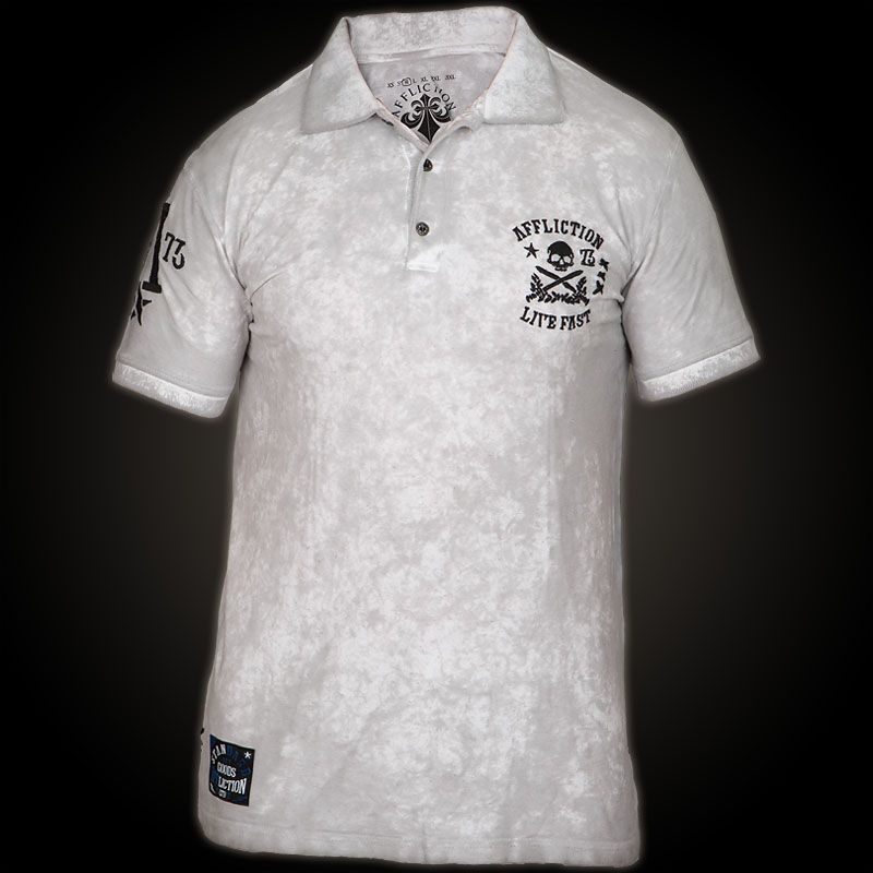 Affliction Polo T Shirt Tread 163 W XXXL