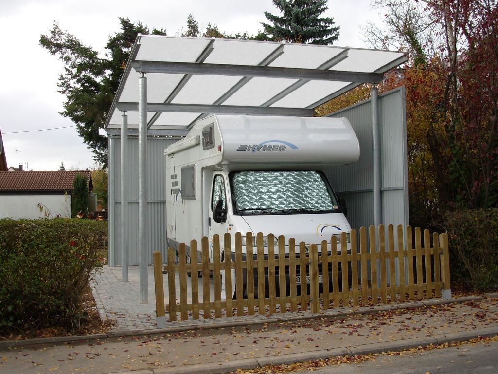 Carport, verzinkt, Sicht/Windschutz Extrahoch (Angebot)