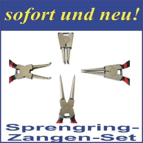 4x Segeringzange im Set, 175mm, Sprengringzange; Neu