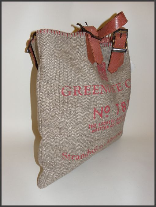 GreenGate Tweed Tasche Red Handtasche Tasche Shopper Wochenendtasche