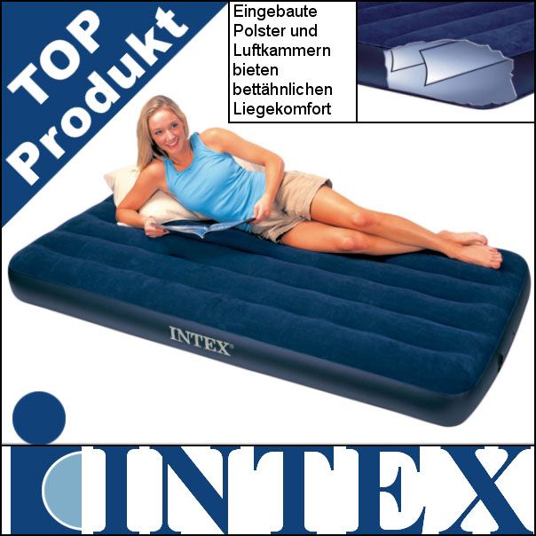 INTEX Luftbett Gästebett Luftmatratze 183 x 203 x 22cm