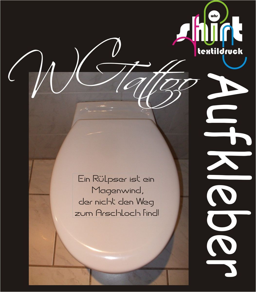 DA 171   Toiletten Klo WC Spruch Toilettendekor Aufkleber Fliesen