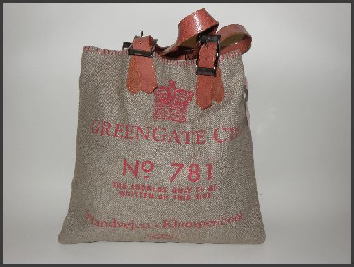 GreenGate Tweed Tasche Red Handtasche Tasche Shopper Wochenendtasche