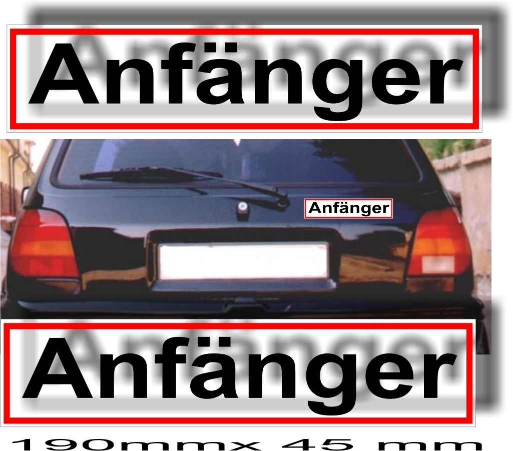 Anfänger Auto Aufkleber Fahranfänger,190mm