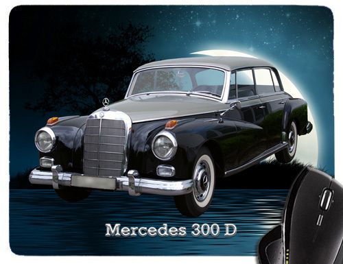 Mauspad Motiv Mercedes Benz 300 D W189 schwarz 1959