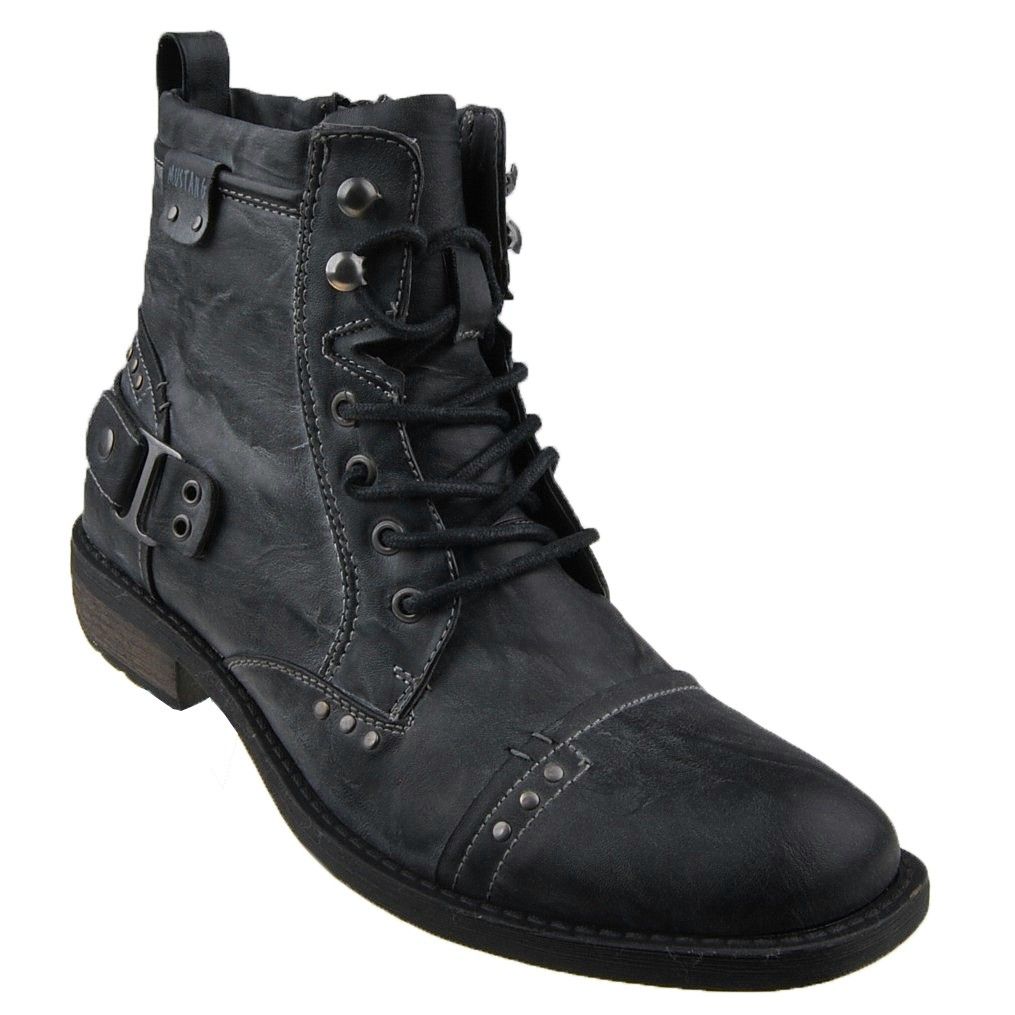 Neu MUSTANG Herrenschuhe 4020 504 Stiefeletten Stiefel Biker Boots