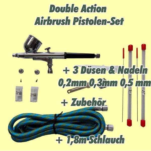 Profi airbrushpistole komplett set airbrush pistole set Double Action