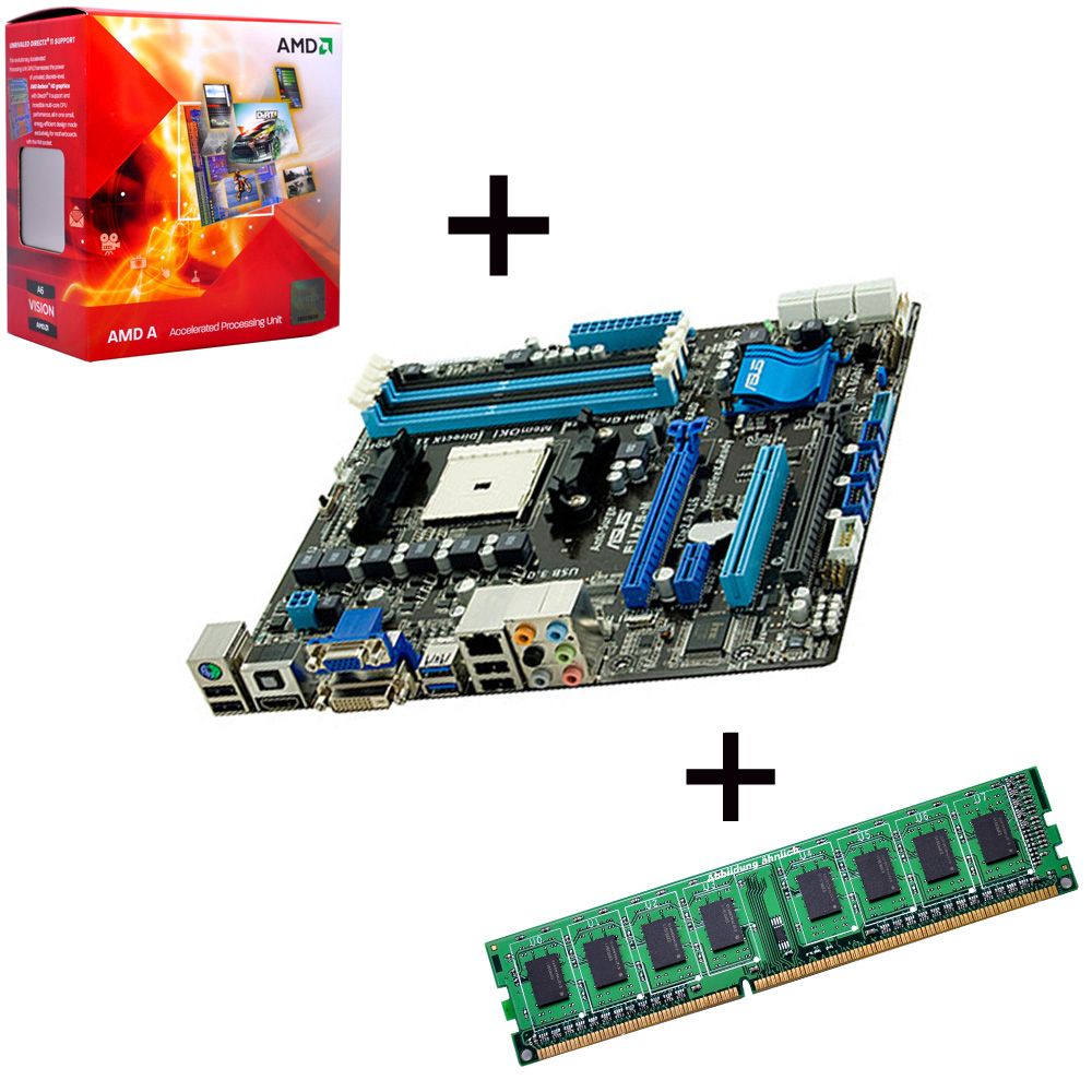 PC Bundle Aufrüstset / Tuning Kit AMD A6 3670K / Asus F1A75 M / 4GB