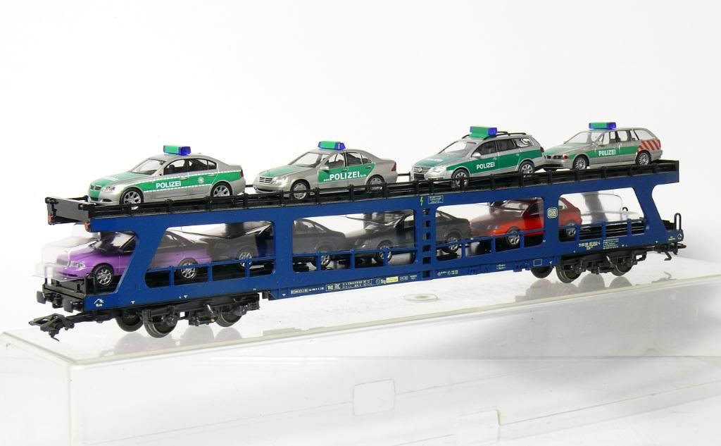 Maerklin 4234 Doppelstock Autotransporter DDm 915 mit 8 PKW TOP in OVP