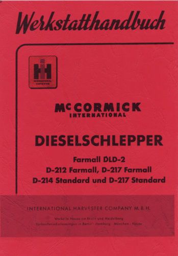 Werkstatthandbuch MC Cormick Farmall D 214 Standard
