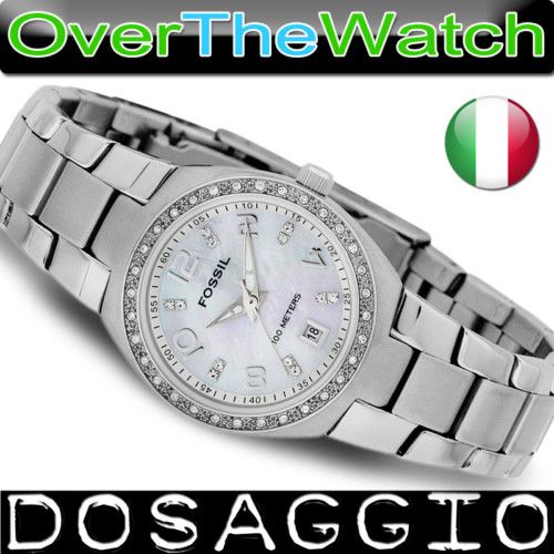 orologio FOSSIL donna AM4141 swarovski strass acciaio