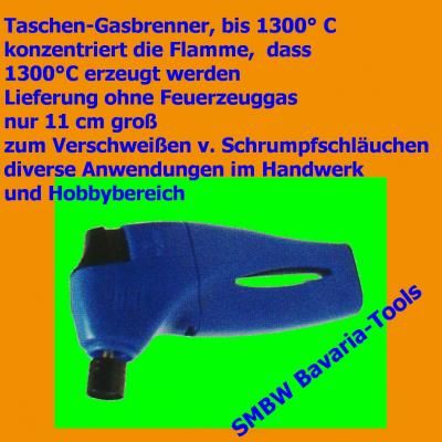 Taschen Gasbrenner 1300° C Schrumpfschlauch Klemptner