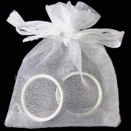 KK228 100Stk. Weiß Organza Geschenk Beutel Säckchen