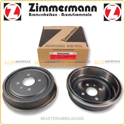 ZIMMERMANN Bremstrommeln Satz 4 Loch 239,5mm hinten