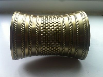 LADIES WIDE CUFF ANTIQUEGOLD BANGLE GLADIATOR CLEOPATRA