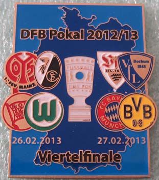 Pin DFB Pokal 2012 13 FSV Mainz 05 VfL Wolfsburg VfB Stuttgart Bayern