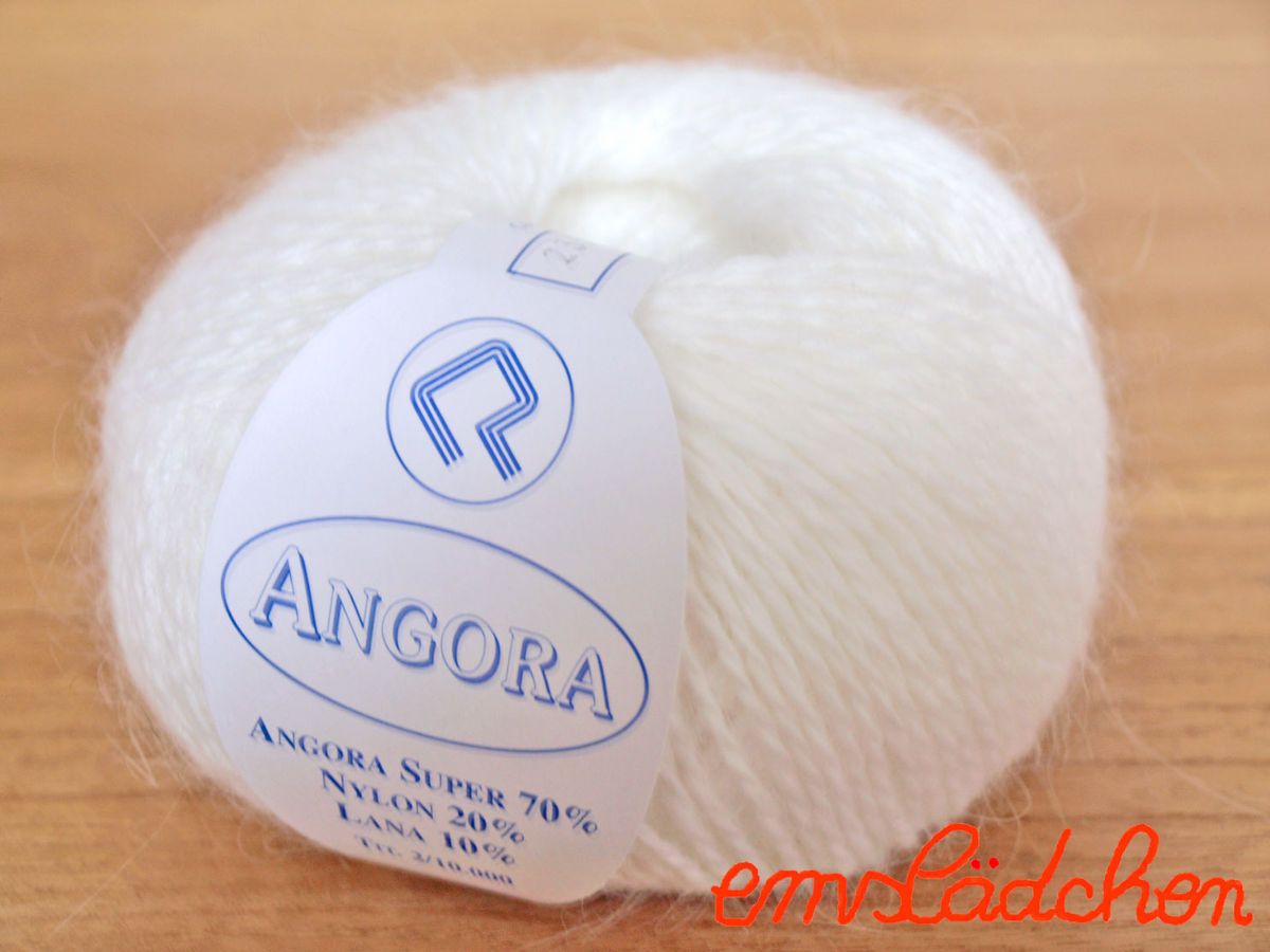 Angorawolle 70% Angora in weiß F233 je Knäuel 25g