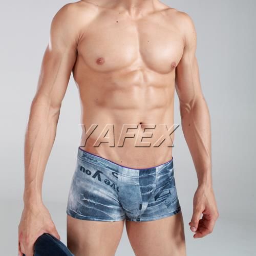 XUBA Brand New Imitation Jean Boxer brief Mens Sexy Briefs Underwear