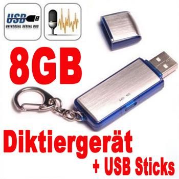 8GB DIGITALES DIKTIERGERÄT Voice Recorder Tonaufnahmen AUFNAHMEGERÄT