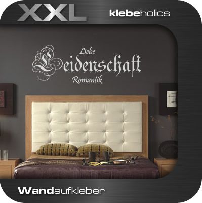 A265 Leidenschaft Wandtattoo Wandaufkleber Schlafzimmer