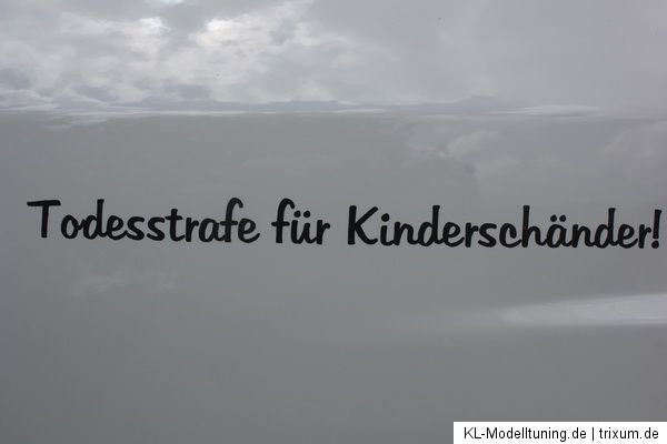 Auto Aufkleber Sprüche   Todesstrafe für Kinderschänder