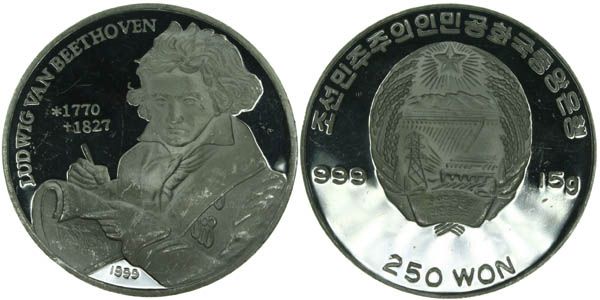 9884 Nord Korea 250 Won Silber 1999