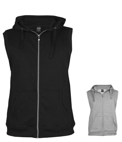 TB255 Urban Classics Light Fleece Sleeveless Zip Hoody Weste Sweater