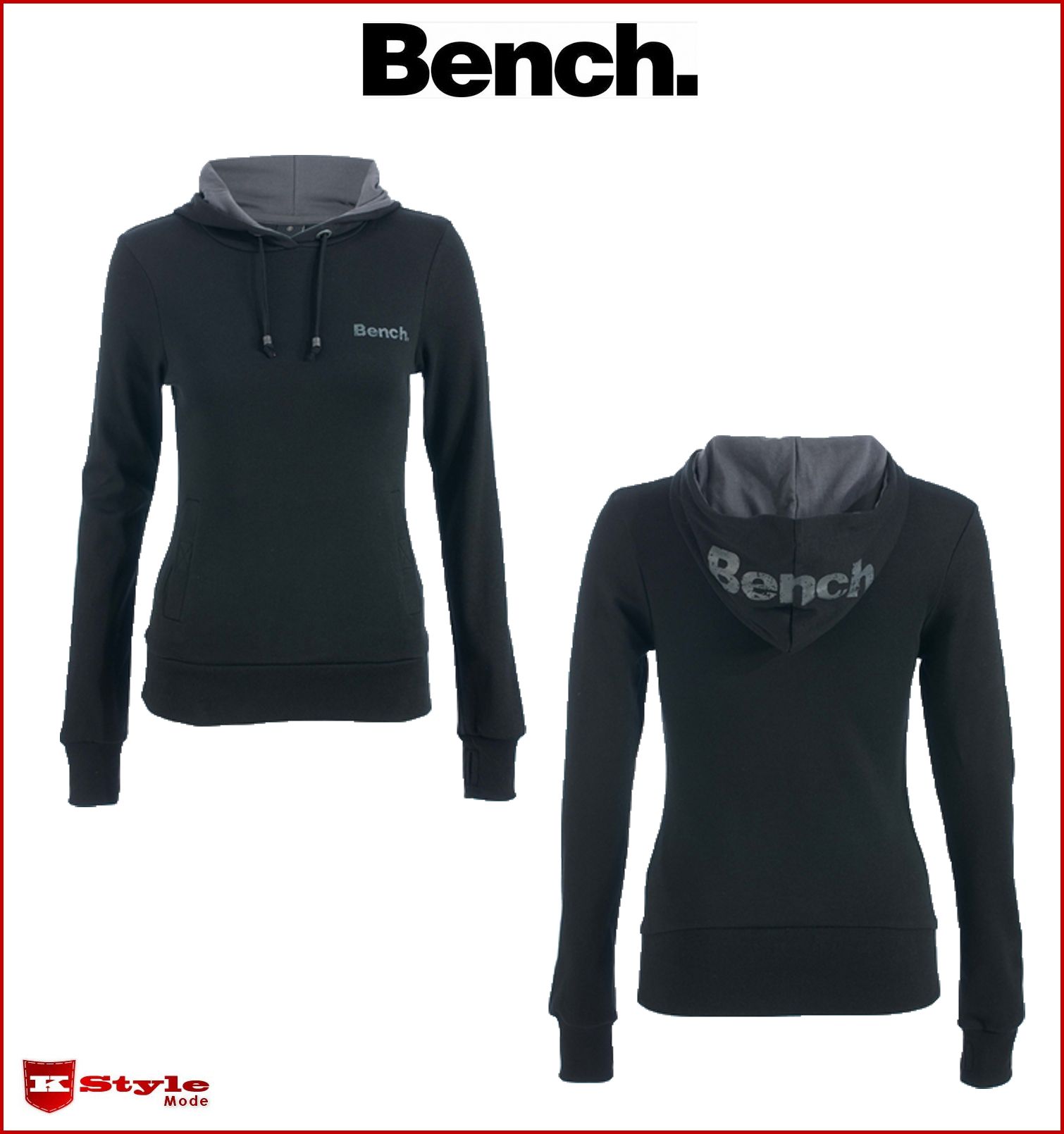 Bench Test Hoody Damen Kapuzenpullover Gr. L (fällt aus wie M) NEU