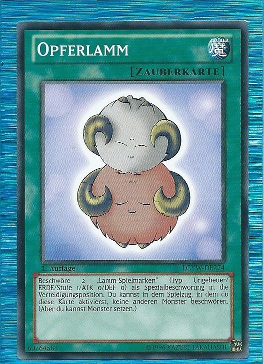 YU GI OH OPFERLAMM LCYW DE274 COMMON 1.AUFLAGE