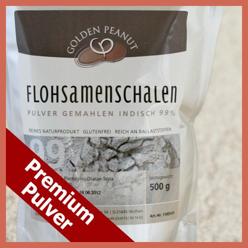 500g Premium Flohsamenschalen Pulver feinst gemahlen Indisch 99%