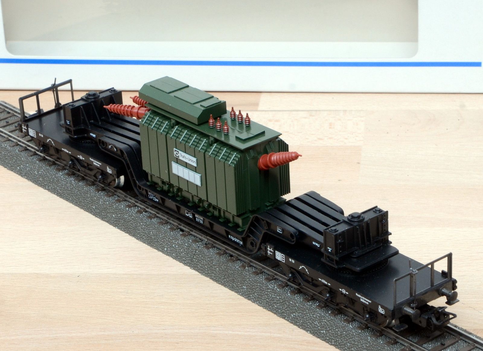 Märklin 4617 Tiefladewagen SSI 53 Trafo Union / unbespielt