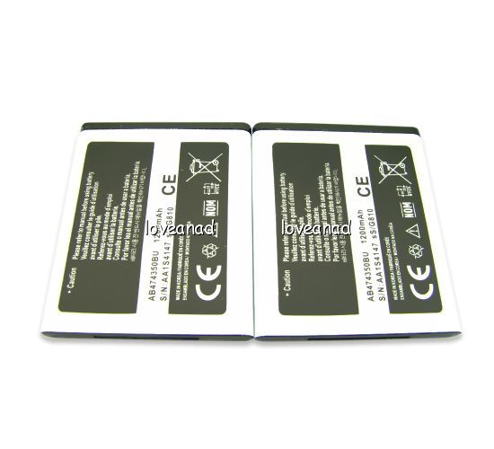 2x 1500mAh Battery + Charger for Samsung Galaxy 5 i5500 Europa i5503
