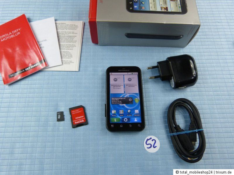 Motorola Defy MB525 Schwarz.Gebraucht Ohne Simlock.TOP OVP 2GB