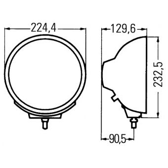 HELLA 1F8 007 560 311 FERNSCHEINWERFER LUMINATOR CHROMIUM