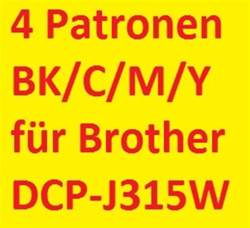 Patronen für DCP J315W   Tintensatz LC985BK LC 985